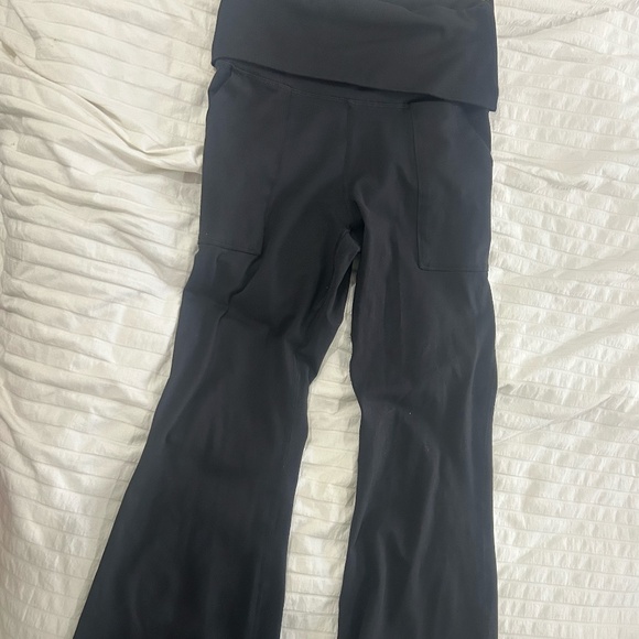 Aerie Offline Fold Over Flare Leggings - Picture 1 of 3